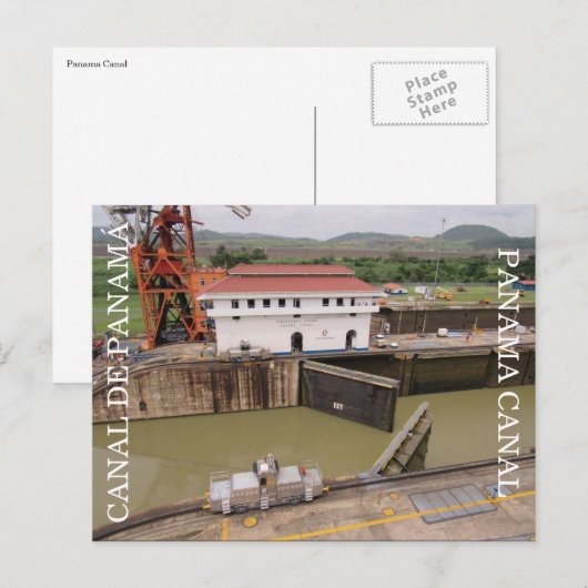 panamakanaal openen briefkaart (Voorkant / Achterkant)