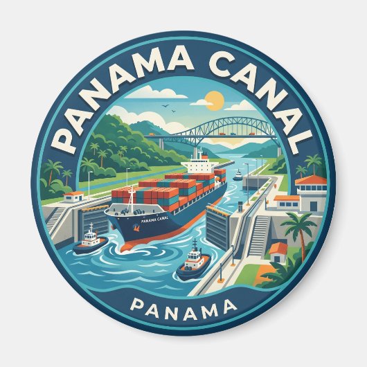 Panamakanaal Panama Magneet (Voorkant)