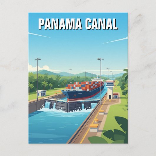 Panamakanaal Reis Briefkaart (Voorkant)