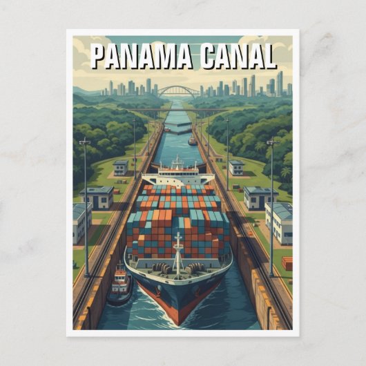 Panamakanaalreis Briefkaart (Voorkant)