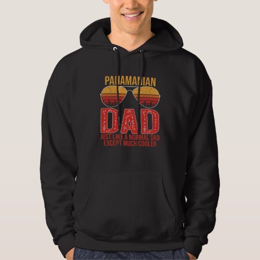 Panamanian Dad Retro Sunglasses Panama Father's Da Hoodie (Voorkant)