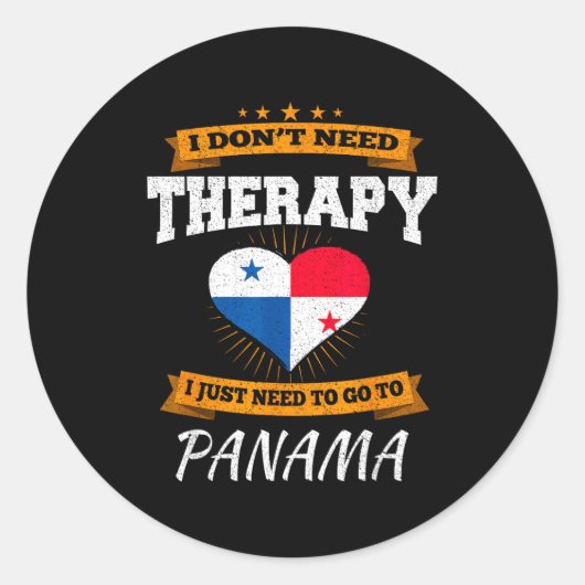 Panamanian Flag I Panama Flag I Vacation Panama Ronde Sticker (Voorkant)