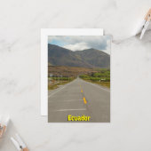 Panamerican Highway, Ecuador Kaart (Voorkant / Achterkant in situ)