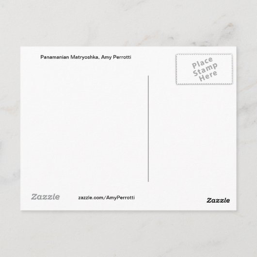 Panamese Matryoshka-Briefkaart Briefkaart (Achterkant)