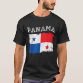 Panamese Vlag Tourist Holiday Destination Panama T-shirt (Voorkant)