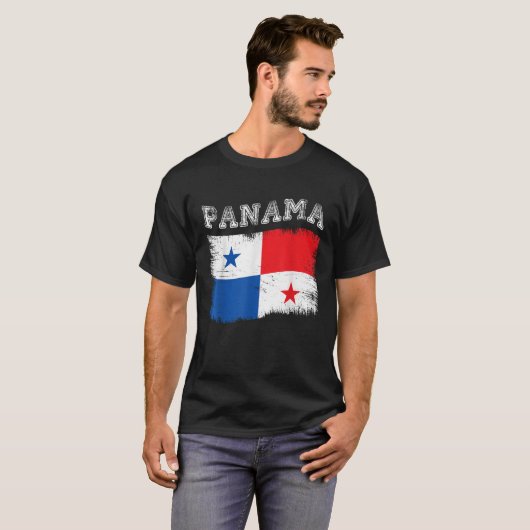 Panamese Vlag Tourist Holiday Destination Panama T-shirt (Voorkant volledig)