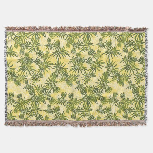 Panananas Camo Hawaiian Throw Blanket Deken (Voorkant)
