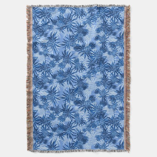 Panananas Camo Hawaiian Throw Blanket Deken (Voorkant Verticaal)