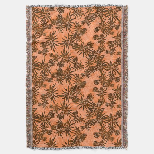 Panananas Camo Hawaiian Throw Blanket Deken (Voorkant Verticaal)
