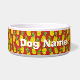 Panananas Party Red Gepersonaliseerd et Water of F Voerbakje