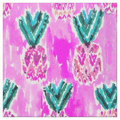 Pananappelpatroon roze Waterverf Stof (Close Up)