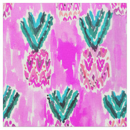 Pananappelpatroon roze Waterverf Stof