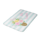Pananapple Rose Bouquet Hallo Beauful Turquoise Badmat (Gekanteld)