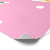 Pananas, liefst roze stipjes poster (Hoek)