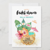 Pananas Palm Tropisch Vrijgezellenfeest Kaart (Voorkant)