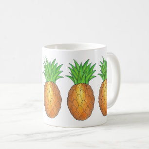 Pananas Print Tropische Hawaiian Island Fruit Koffiemok