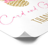 Pananas Tropical Floral Birthday Gifts Sign. Poster (Hoek)