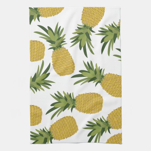 Pananas Tropisch fruitpatroon Theedoek (Verticaal)