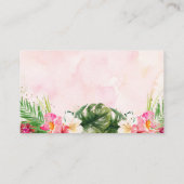 Pananas Tropische Floral Shower Diaper Raffle Informatiekaartje (Achterkant)