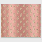 Pananas van de tropische zomertijd steekt perzikli cadeaupapier (Vlak)