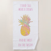 Pananas voor regenboog en gouden anananas strandlaken (Voorkant)