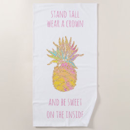 Pananas voor regenboog en gouden anananas strandlaken