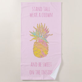 Pananas voor regenboog en gouden anananas strandlaken