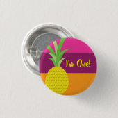 Pananassekortel Kind Birthday Summer Ronde Button 3,2 Cm (Voorkant /achterkant)