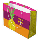 Pananassekrucht Zomer 1e verjaardag Thema anananie Groot Cadeauzakje (Achterkant Gekanteld)