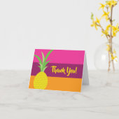 Pananassekrucht Zomer 1e verjaardag Thema anananie Kaart (Gele Bloem)