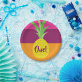 Pananassekrucht Zomer 1e verjaardag Thema anananie Papieren Bordje (Feest)