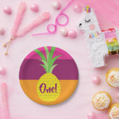 Pananassekrucht Zomer 1e verjaardag Thema anananie Papieren Bordje (Feest)