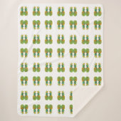 Pananasselpatroon CUTE Paar Sherpa Deken (Voorkant)