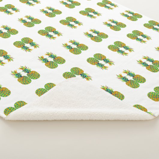 Pananasselpatroon CUTE Paar Sherpa Deken (3/4)