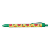 Pananassenpen Happy Apple Smile Motivation Fun Zwarte Inkt Pen (Bovenkant)