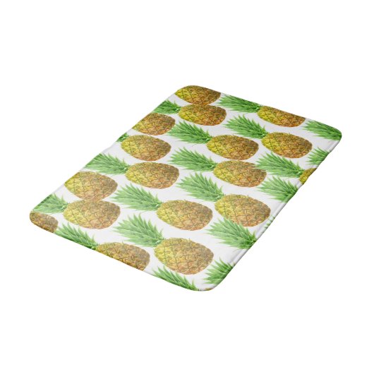 Pananassispatroon waterverf badmat (Gekanteld)