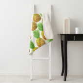 Pananassispatroon waterverf sherpa deken (In situ)