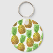 Pananassispatroon waterverf sleutelhanger (Voorkant)