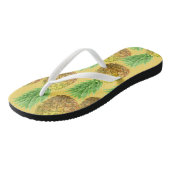 Pananassispatroon waterverf teenslippers (Schuin)