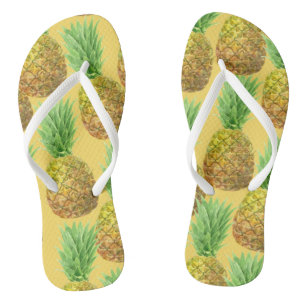 Pananassispatroon waterverf teenslippers