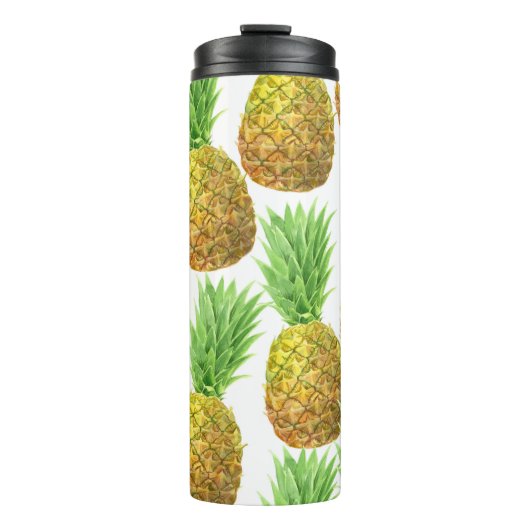 Pananassispatroon waterverf thermosbeker (Voorkant)