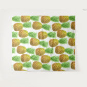 Pananassispatroon waterverf wandkleed (Voorkant (horizontaal))