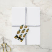 Pananassolpatroon met tropische Waterverf, met naa Cadeaulabel (Met Touw)