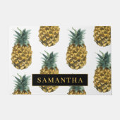 Pananassolpatroon met tropische Waterverf, met naa Deurmat (Voorkant)