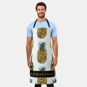 Pananassolpatroon met tropische Waterverf, met naa Schort (Gedragen)