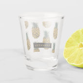 Pananassolpatroon met tropische Waterverf, met naa Shot Glas (Achterkant)