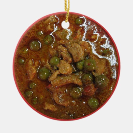 Panang Thai Curry [พ ะ แ ง] ... Thailand Street Fo Keramisch Ornament (Voorkant)