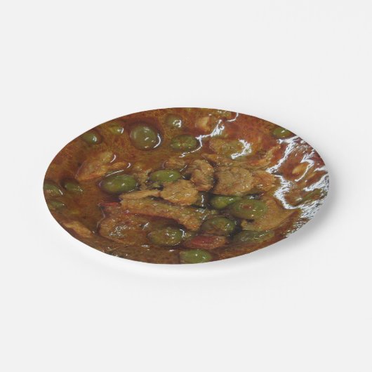 Panang Thai Curry [พ ะ แ ง] ... Thailand Street Fo Papieren Bordje (Gekanteld)