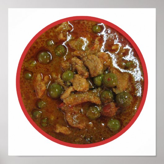 Panang Thai Curry [พ ะ แ ง] ... Thailand Street Fo Poster (Voorkant)