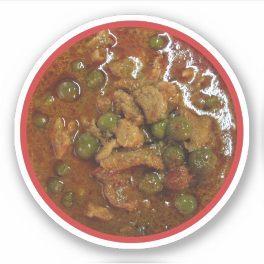 Panang Thai Curry [พ ะ แ ง] ... Thailand Street Fo Sticker (Voorkant)
